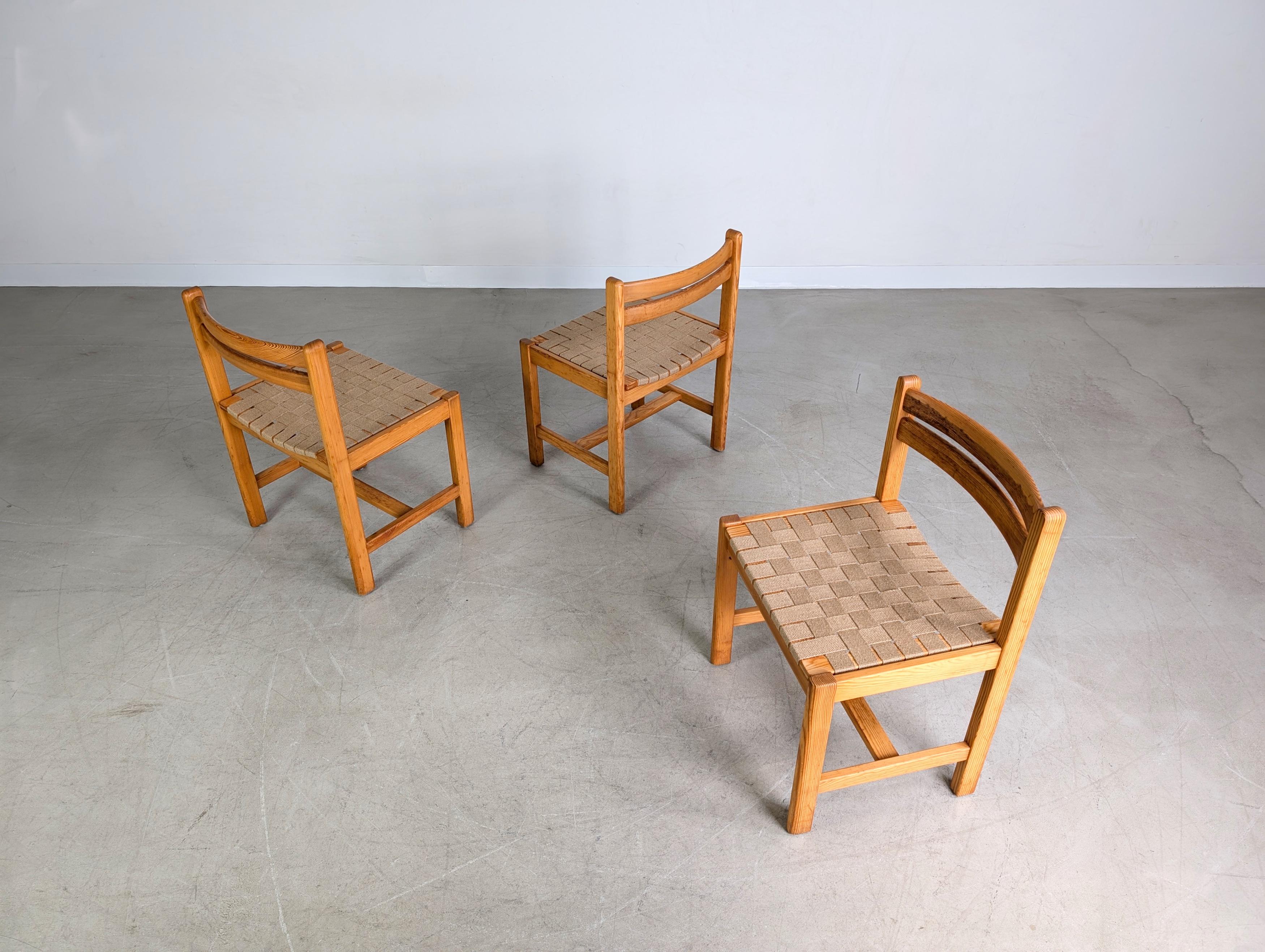 Acier 3er Set Asserbo Stühle Borge Morgensen Roland Wilhelmsson en vente