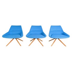 3er Set Inclass Sessel Pillet Dunas XL blau Büro lounge chair