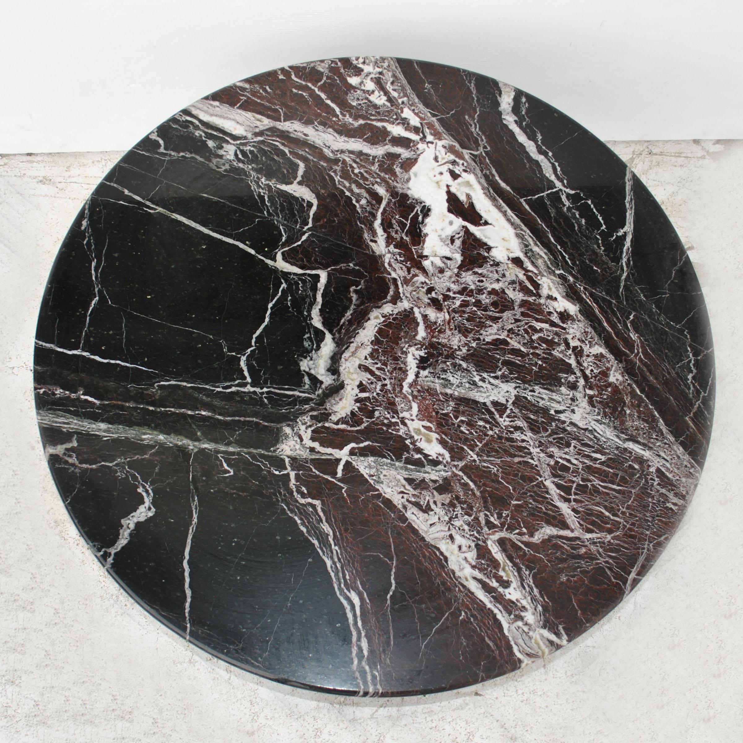 black pedestal coffee table