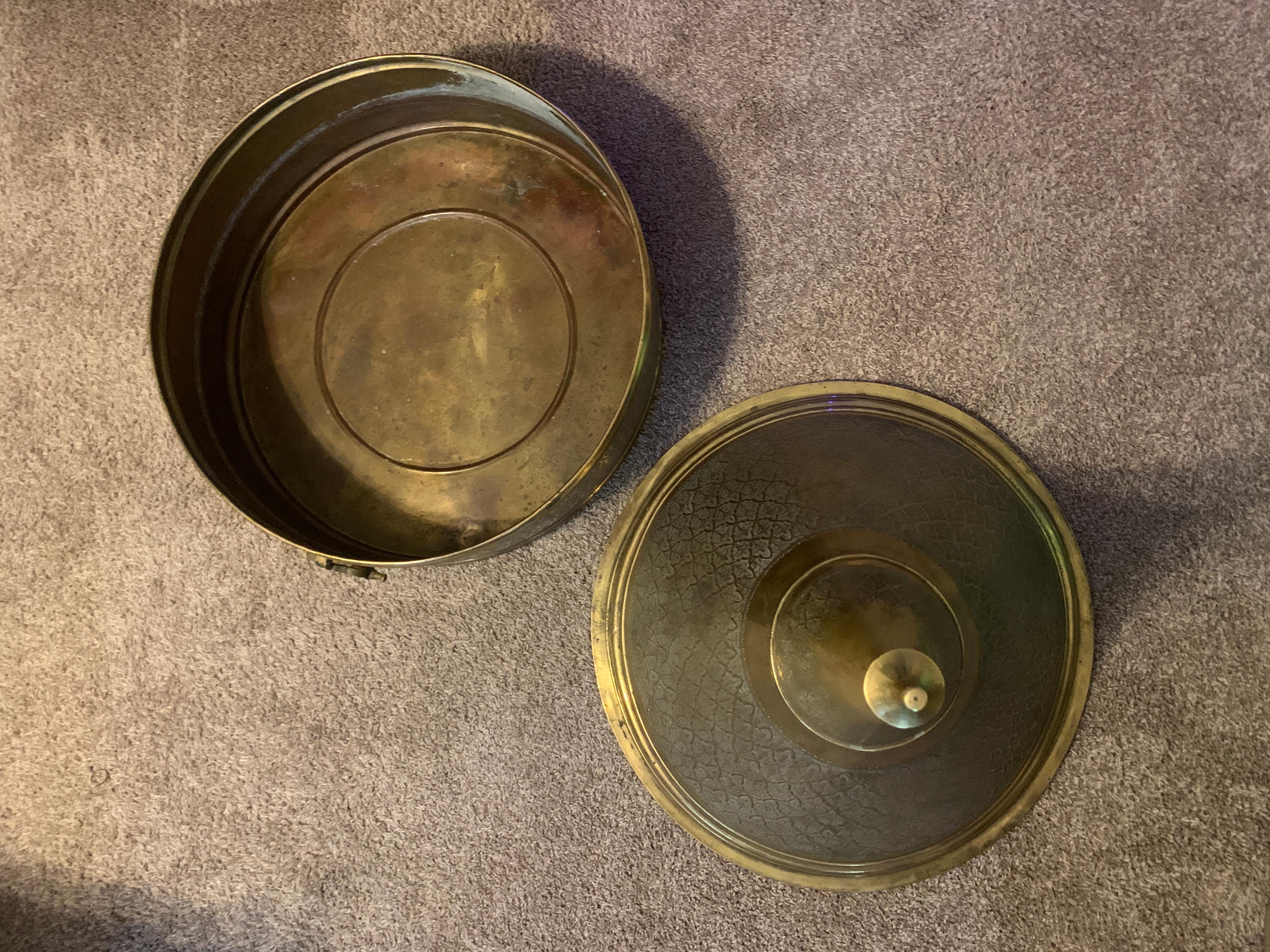 20th Century Brass Tagine For Sale