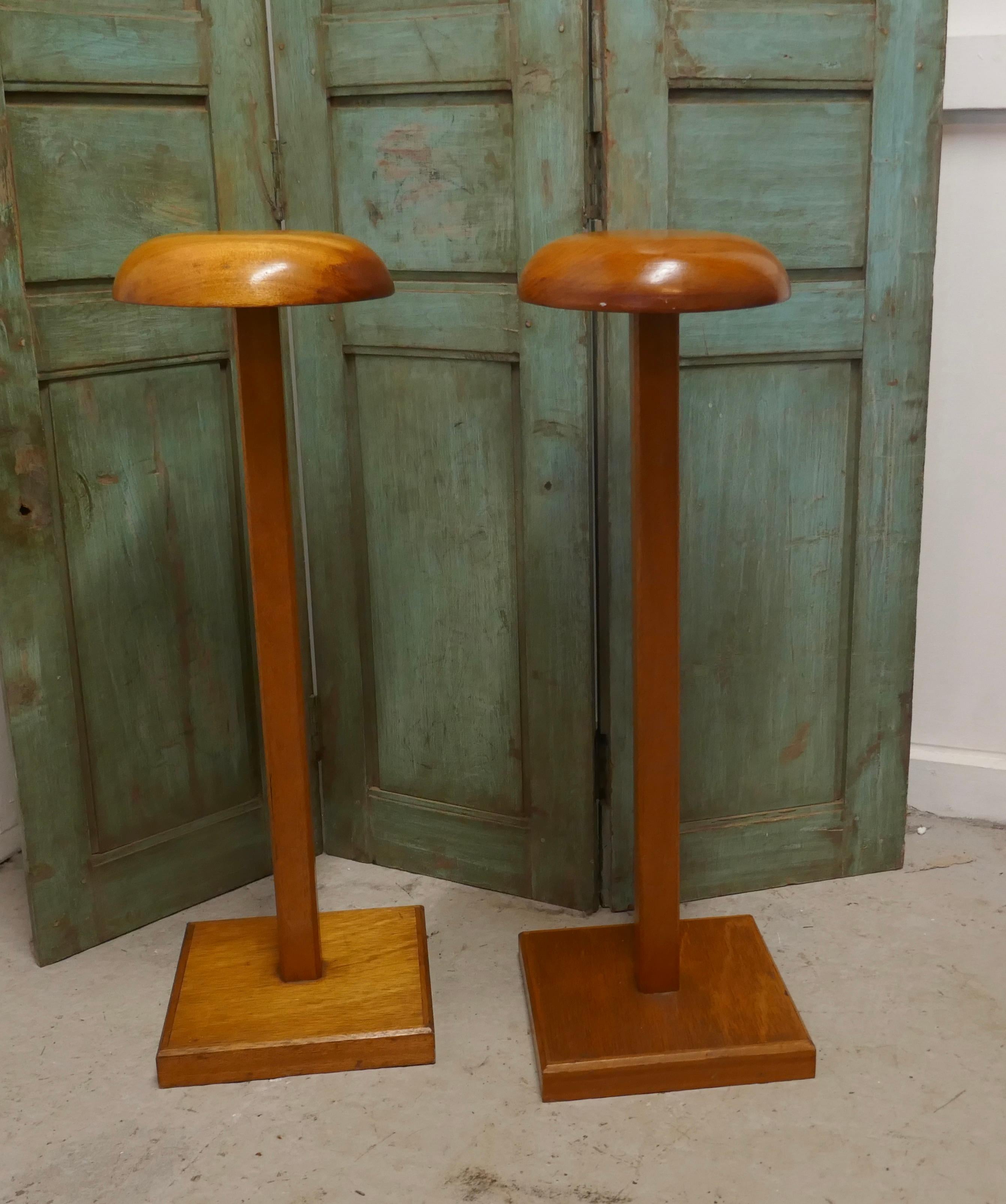 wooden stands for display