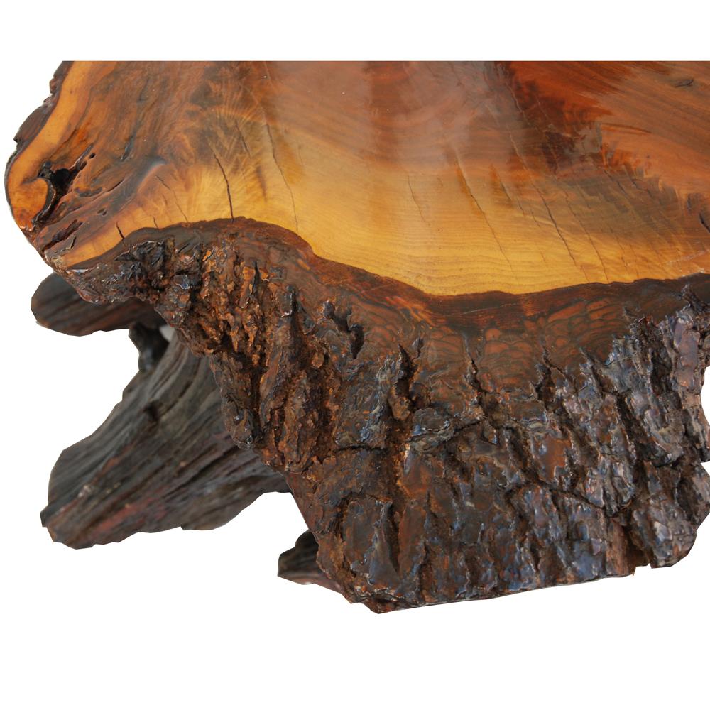 redwood stump coffee table