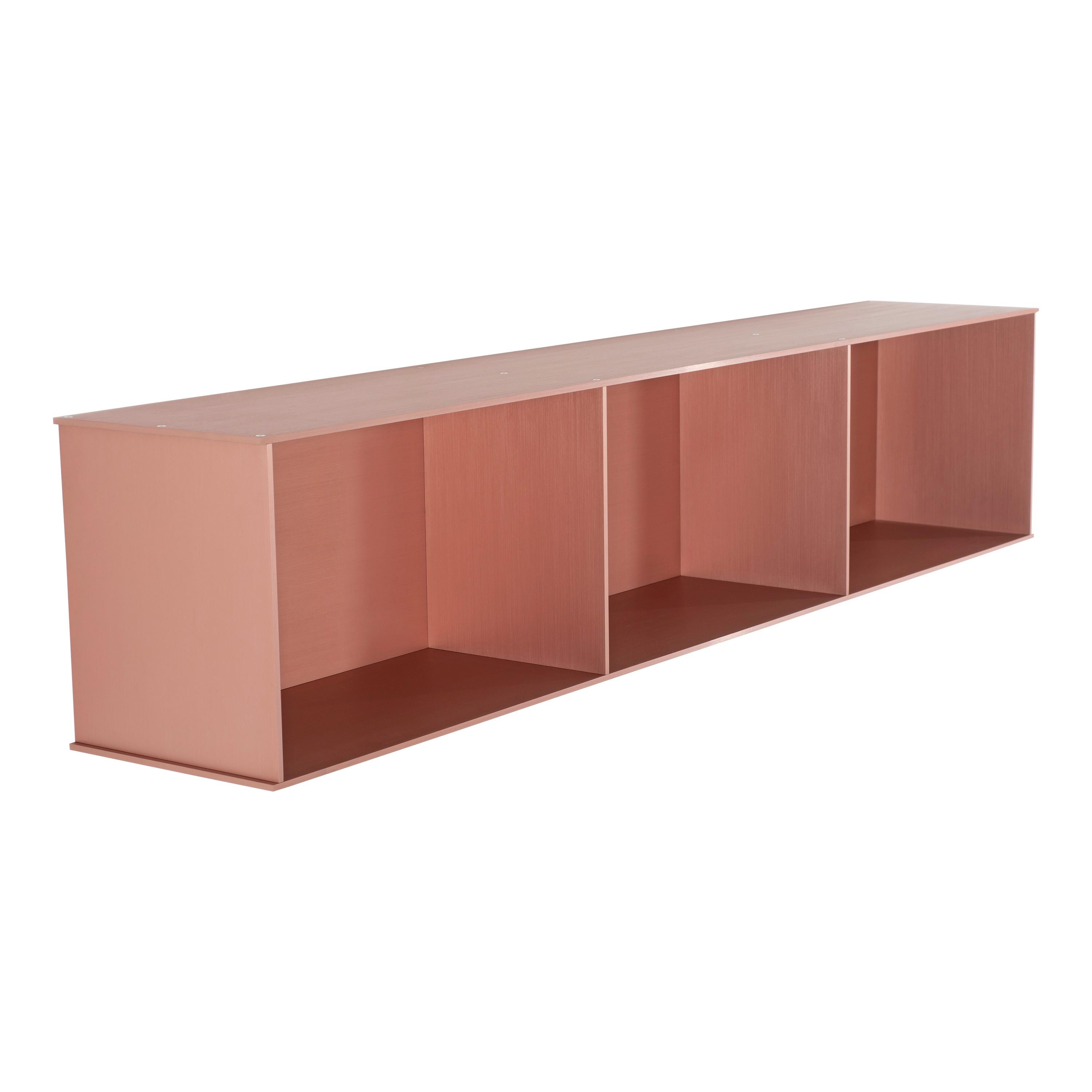 3G Wall-Mounted Shelf in Anodized Aluminum Plate by Jonathan Nesci For Sale