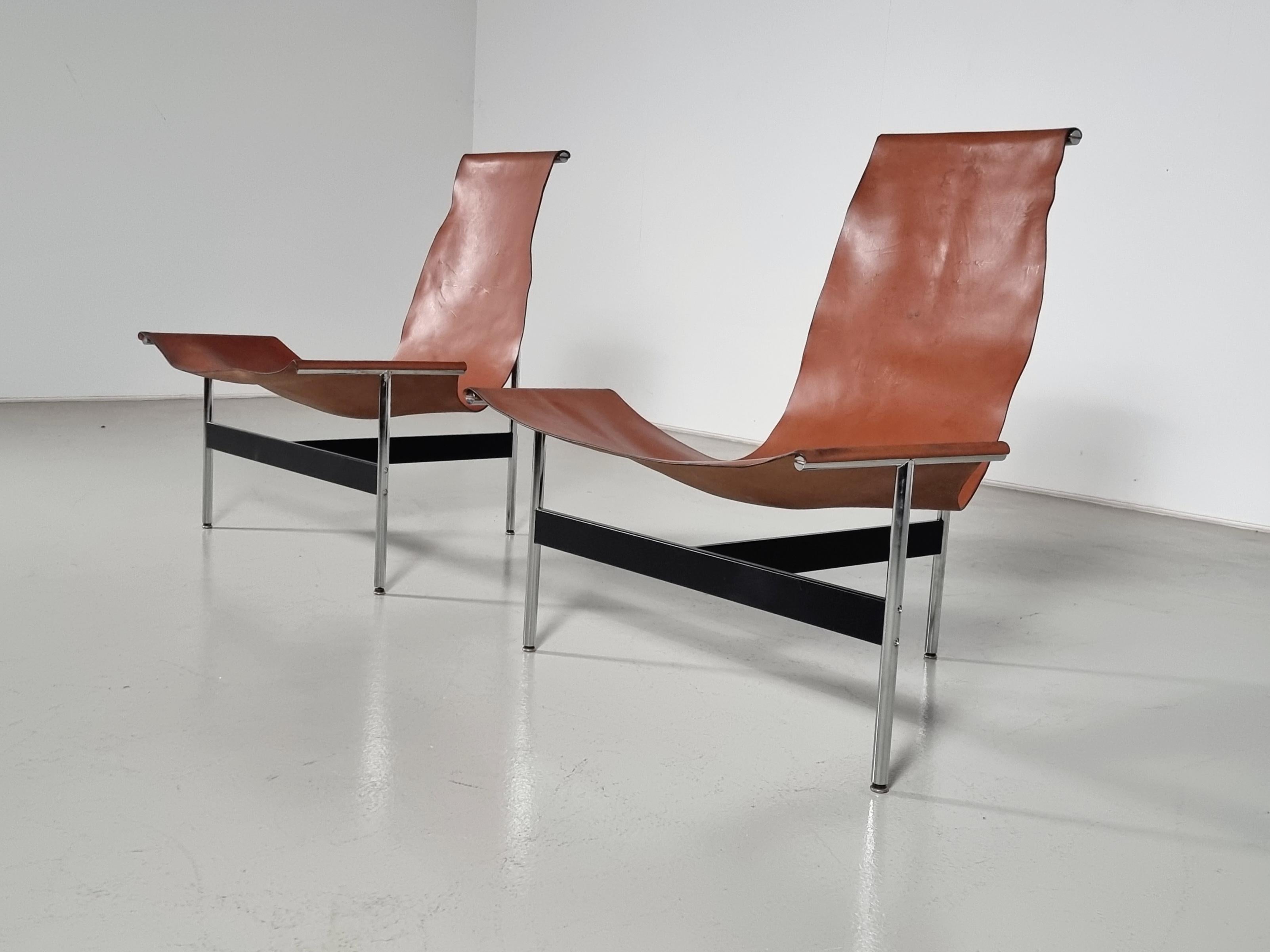 T-Stühle „3LC“ von Katavolos, Littell und Kelley für Laverne International, 1950er Jahre (Moderne der Mitte des Jahrhunderts) im Angebot