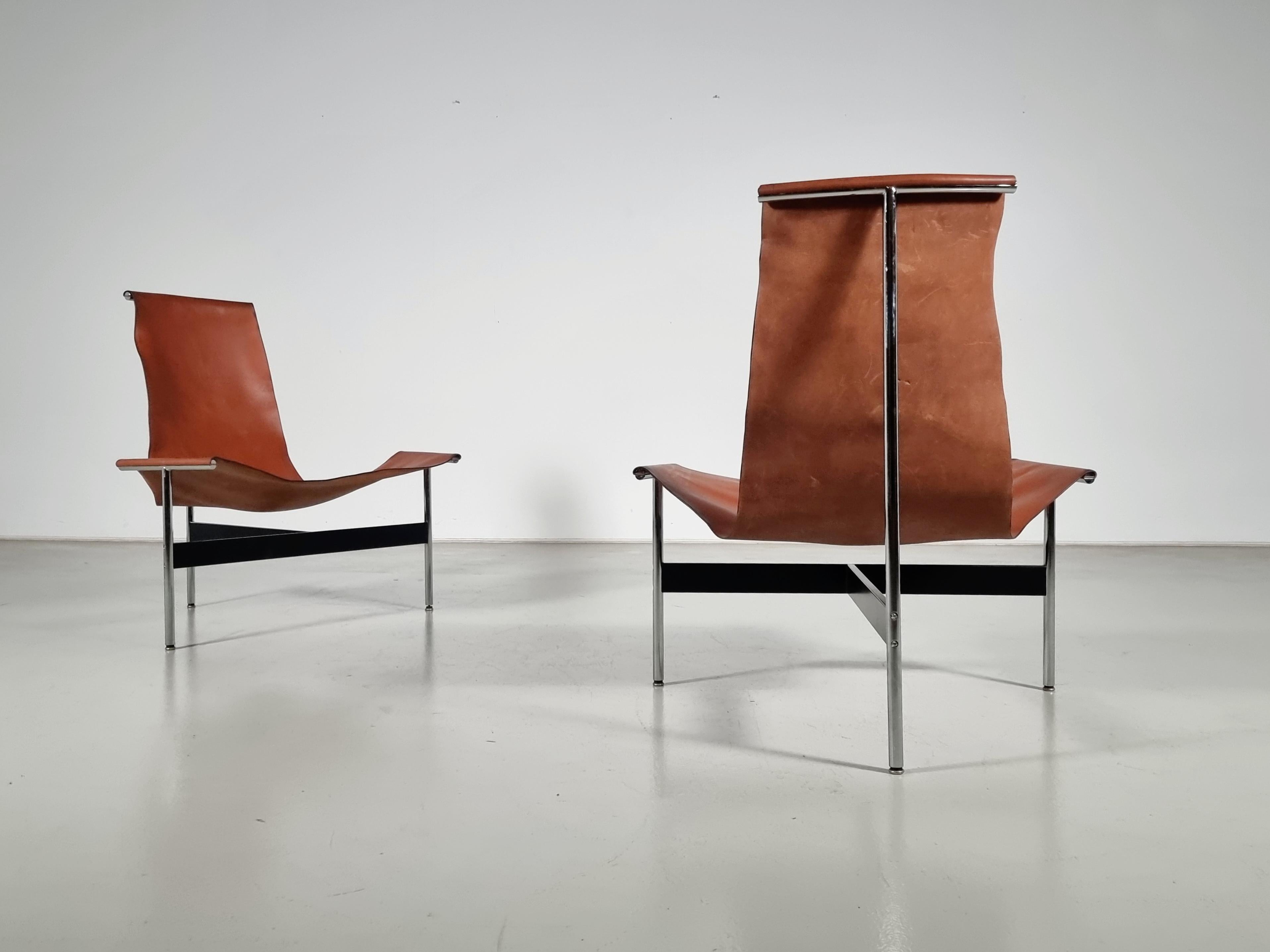 T-Stühle „3LC“ von Katavolos, Littell und Kelley für Laverne International, 1950er Jahre im Zustand „Gut“ im Angebot in amstelveen, NL