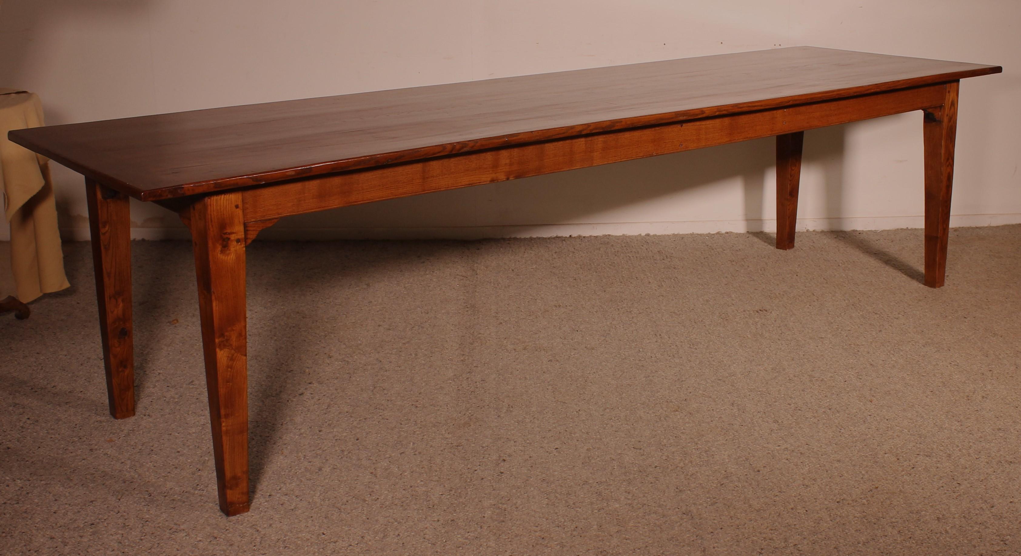 XIXe siècle Table de réfectoire en Oak 3M - 19ème siècle en vente