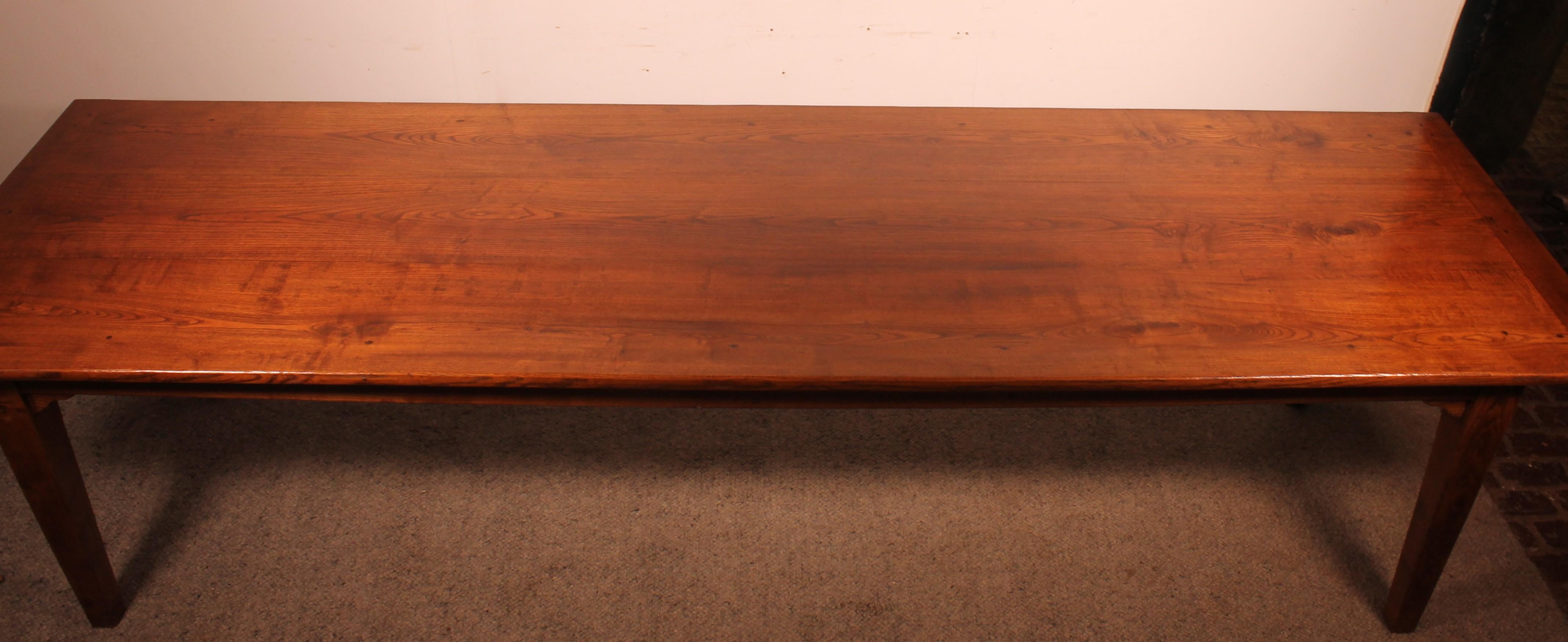 Table de réfectoire en Oak 3M - 19ème siècle en vente 1