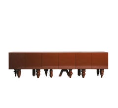 3M Multileg Cabinet Lacquered in Berry Red by Jaime Hayon for BD Barcelona