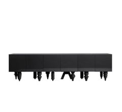 3M Multileg Cabinet Lacquered in Black by Jaime Hayon for BD Barcelona
