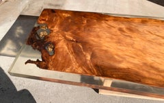 3m x 1.2m Mesa de comedor Kauri Amber de madera maciza de kauri antiguo