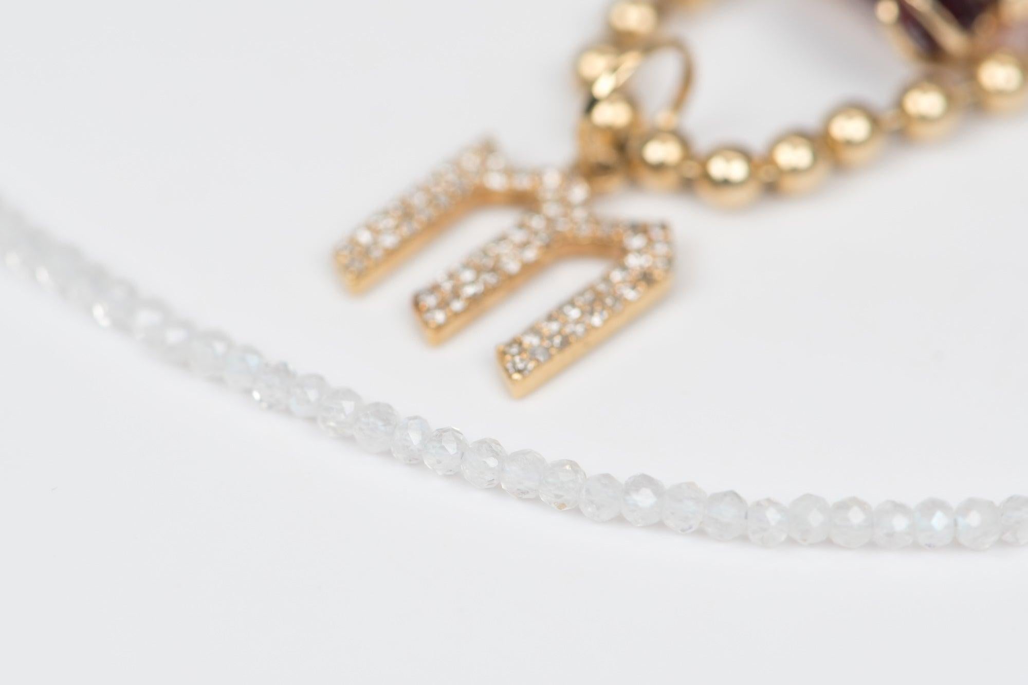 3 mm Perlen-Halskette 18K Gold 20