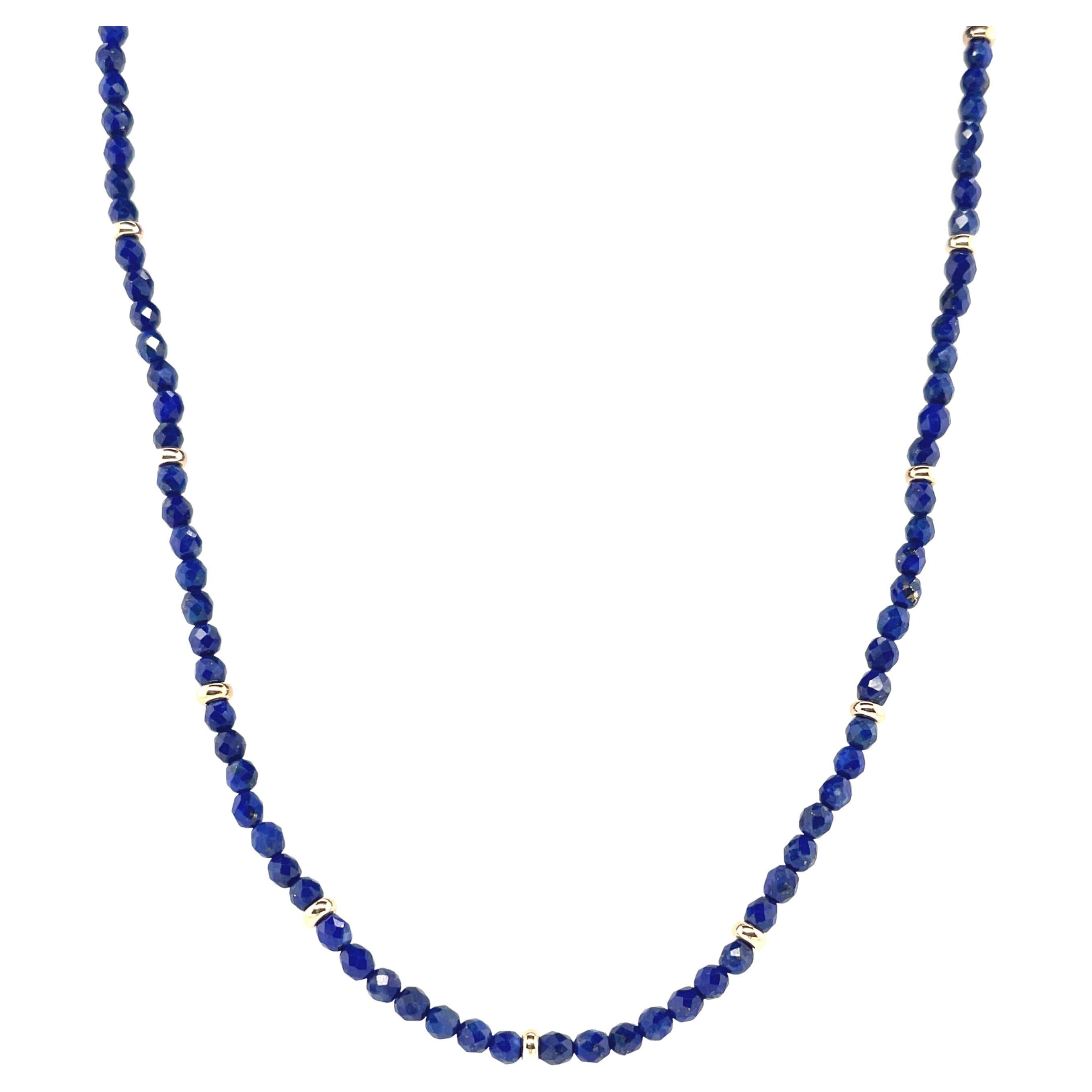 Bring color and elegance to any outfit with this strand of beautifully faceted, sparkling lapis lazuli beads!  Featuring 3.00mm lapis beads with wonderfully rich, royal blue color, the facets on these gems catch the light beautifully and are