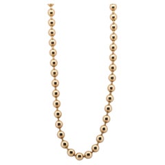 3mm Gold Bead Necklace 18K Gold Heavy 14g+ R4574