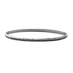 3 mm Mini Facet Bangle in Sterling Silver 925 by Leonie Simpson
