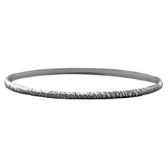3 mm Mini Facet Bangle in Sterling Silver 925 by Leonie Simpson