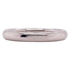 Anneau de mariage en or blanc 14K de 3 mm de diamètre