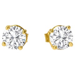 3 mm VVS-VS Diamant-Ohrstecker aus 14k Gold Unisex