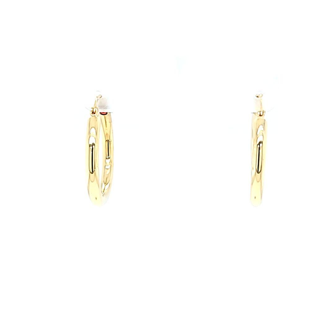 Women's 3mm Yellow Gold Hoops For Sale