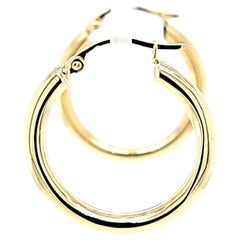 3mm Yellow Gold Hoops