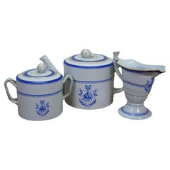 3pc Copeland Spode England Newburyport Teekanne Creamer Sugar Pitcher 10"