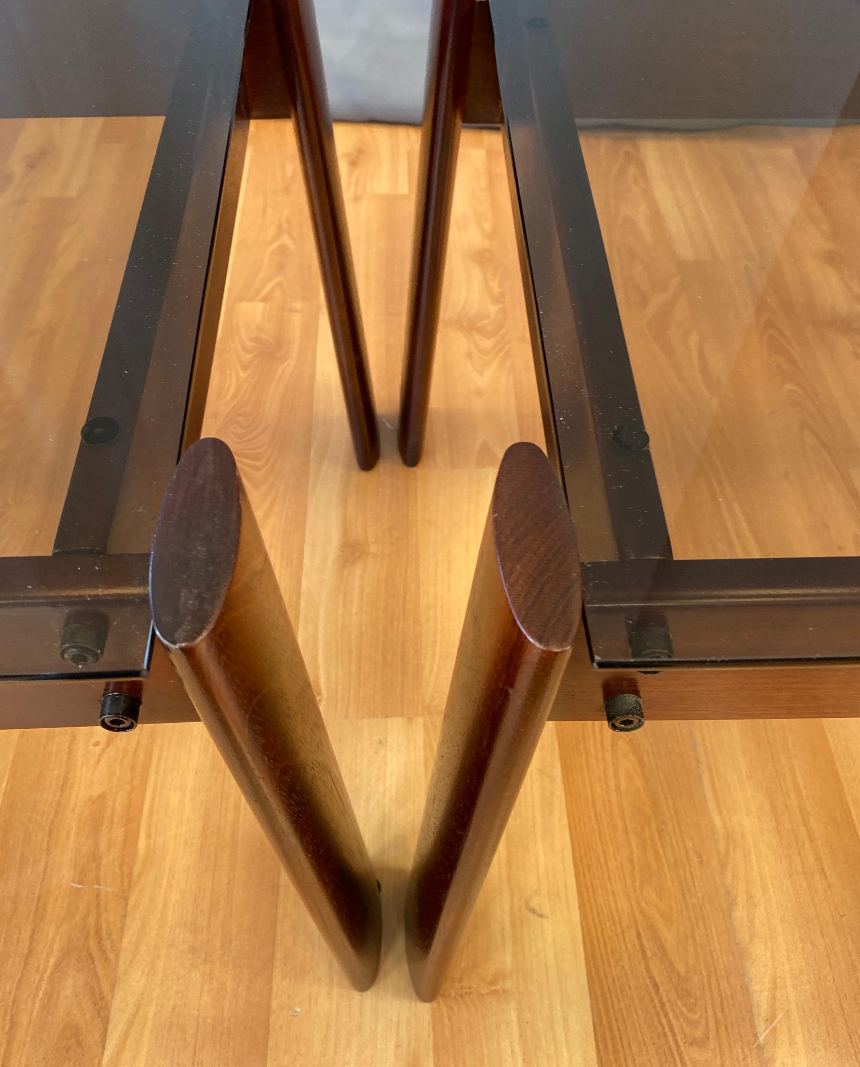 Tables basses et tables d'extrémité de 3 pièces conçues par Percival Lafer en bois de rose de Jacaranda en vente 6