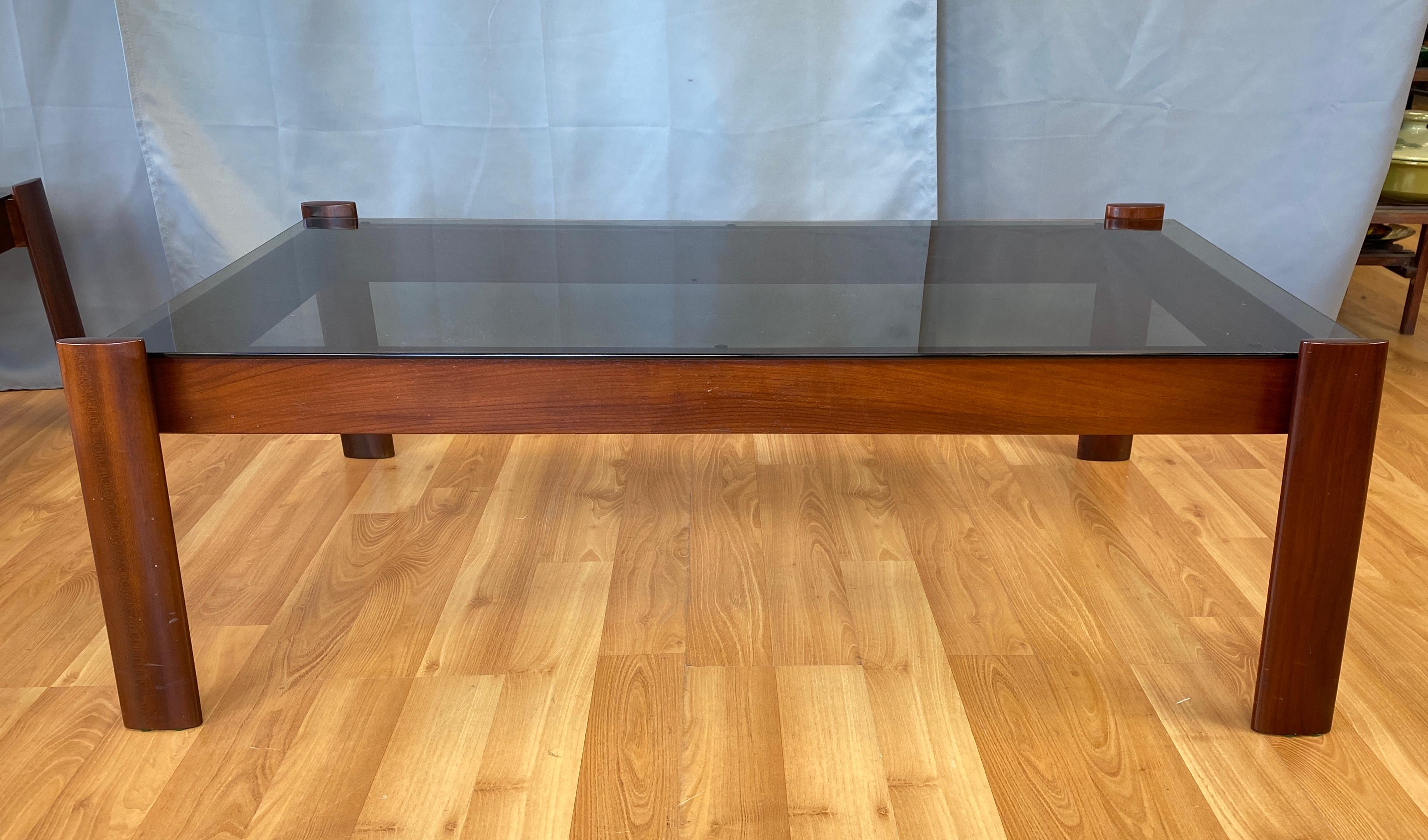 Brésilien Tables basses et tables d'extrémité de 3 pièces conçues par Percival Lafer en bois de rose de Jacaranda en vente