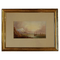 3rd-4th Quarter 19th Century English Watercolor, "Fishman on the Dover Coast at 