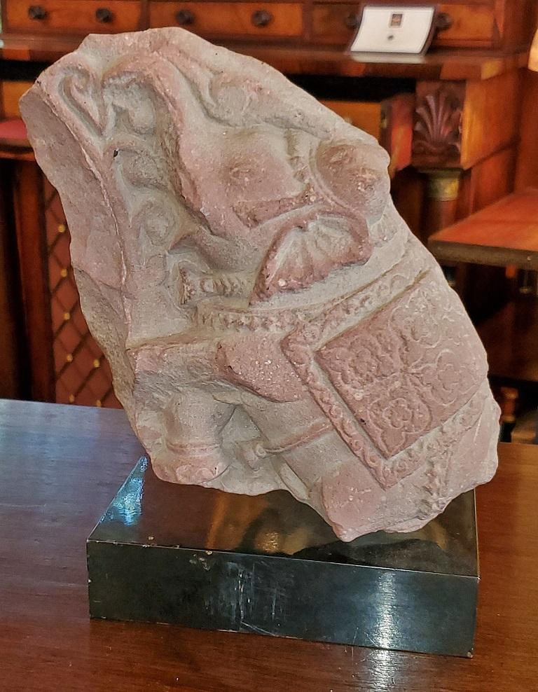 PRESENTING a STUNNING piece of Indian Antiquity from circa the 3rd Century, namely, a 3rd Century Red Sandstone Elephant .

From Central India.

The piece was purchased by a Private Dallas Collector at Sotheby’s or Christies of New York Auction