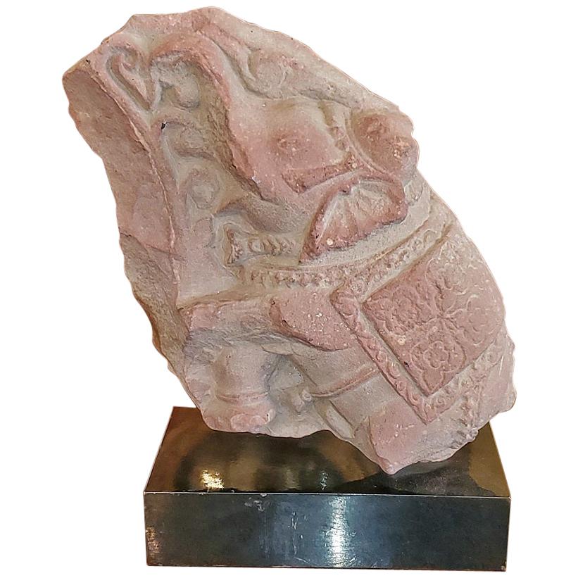 3rd Century Red Sandstone Elephant For Sale