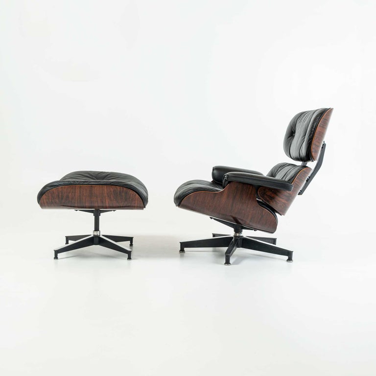 Vroegst corruptie ik zal sterk zijn 3rd Gen Eames Lounge Chair 670-671 in Original Black Leather For Sale at  1stDibs