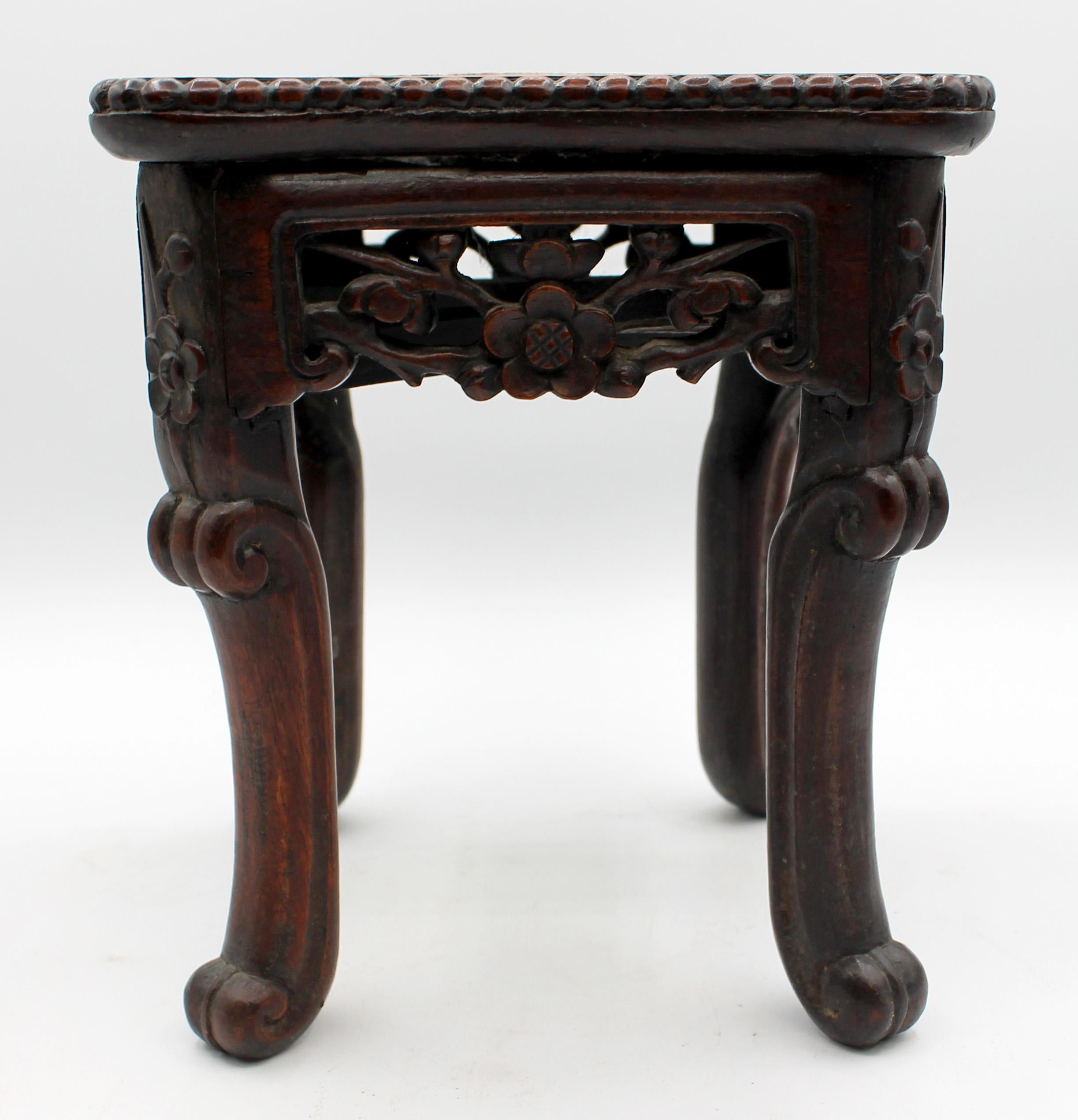 Chinese Export 3rd Quarter 19th Century Miniature Taboret Table For Sale