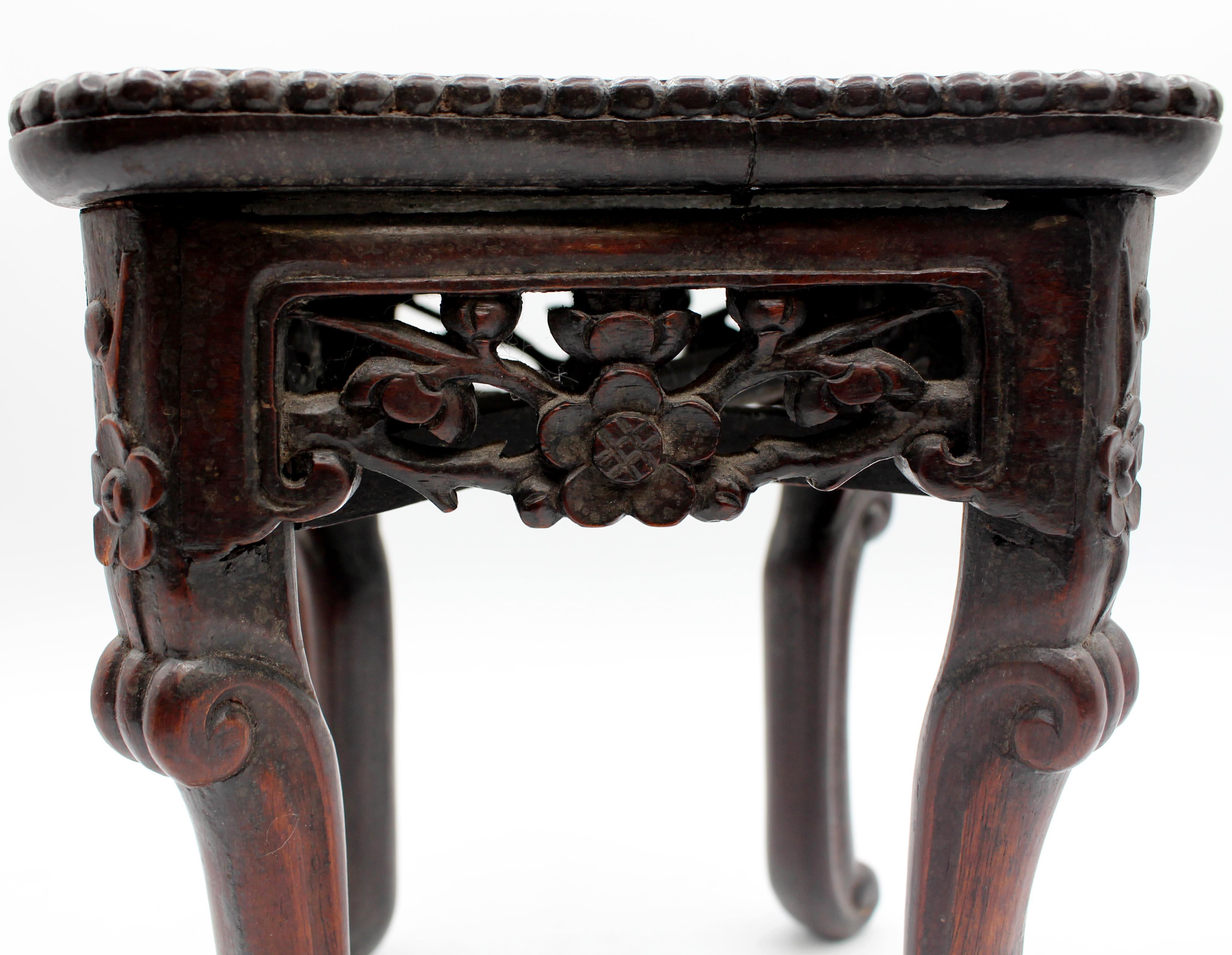 Wood 3rd Quarter 19th Century Miniature Taboret Table For Sale