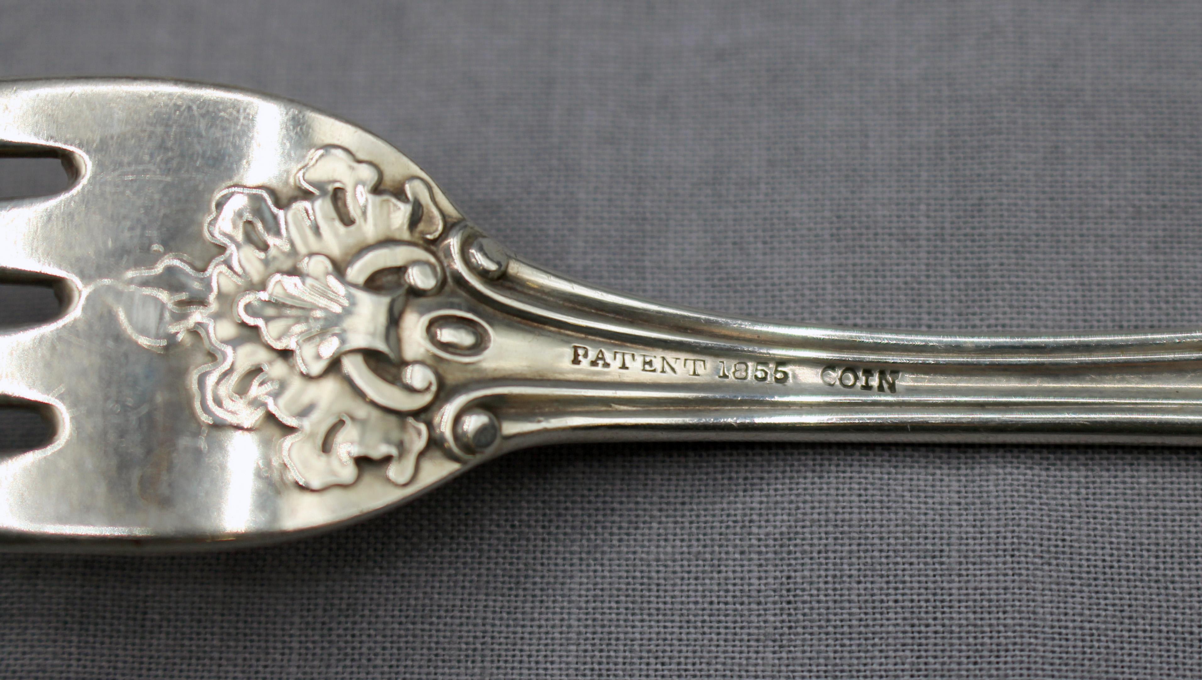 Argento Set di 8 forchette da tavola in argento di Gorham del terzo quarto del XIX secolo in vendita
