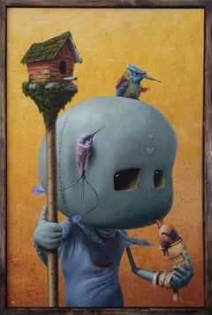 "Just One Lick" by 3rd Version, Whimsical Oil Painting