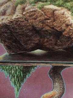 "Version 3" Original Oil painting, Fantasy World on Rock