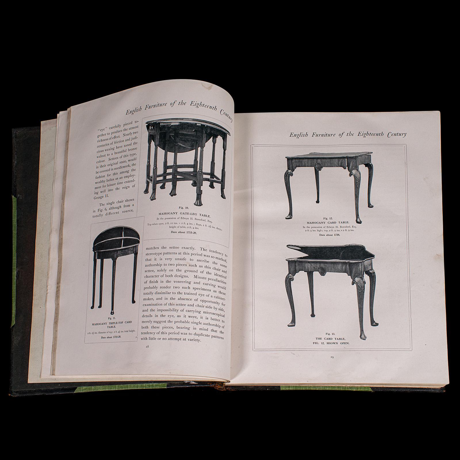 3vols Antique Reference Books, English Furniture of the 18th Century, Cescinsky For Sale 1