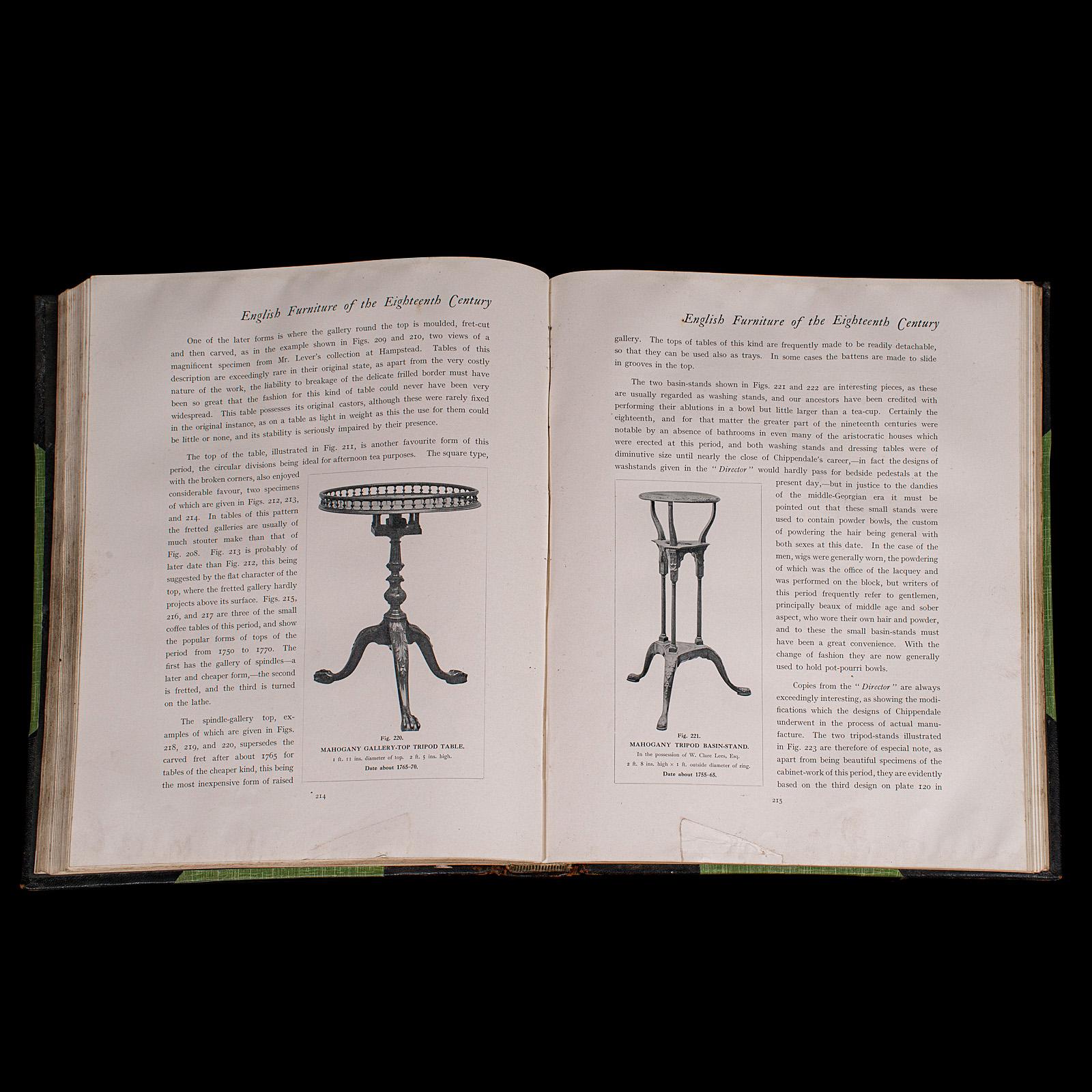 3vols Antique Reference Books, English Furniture of the 18th Century, Cescinsky For Sale 2