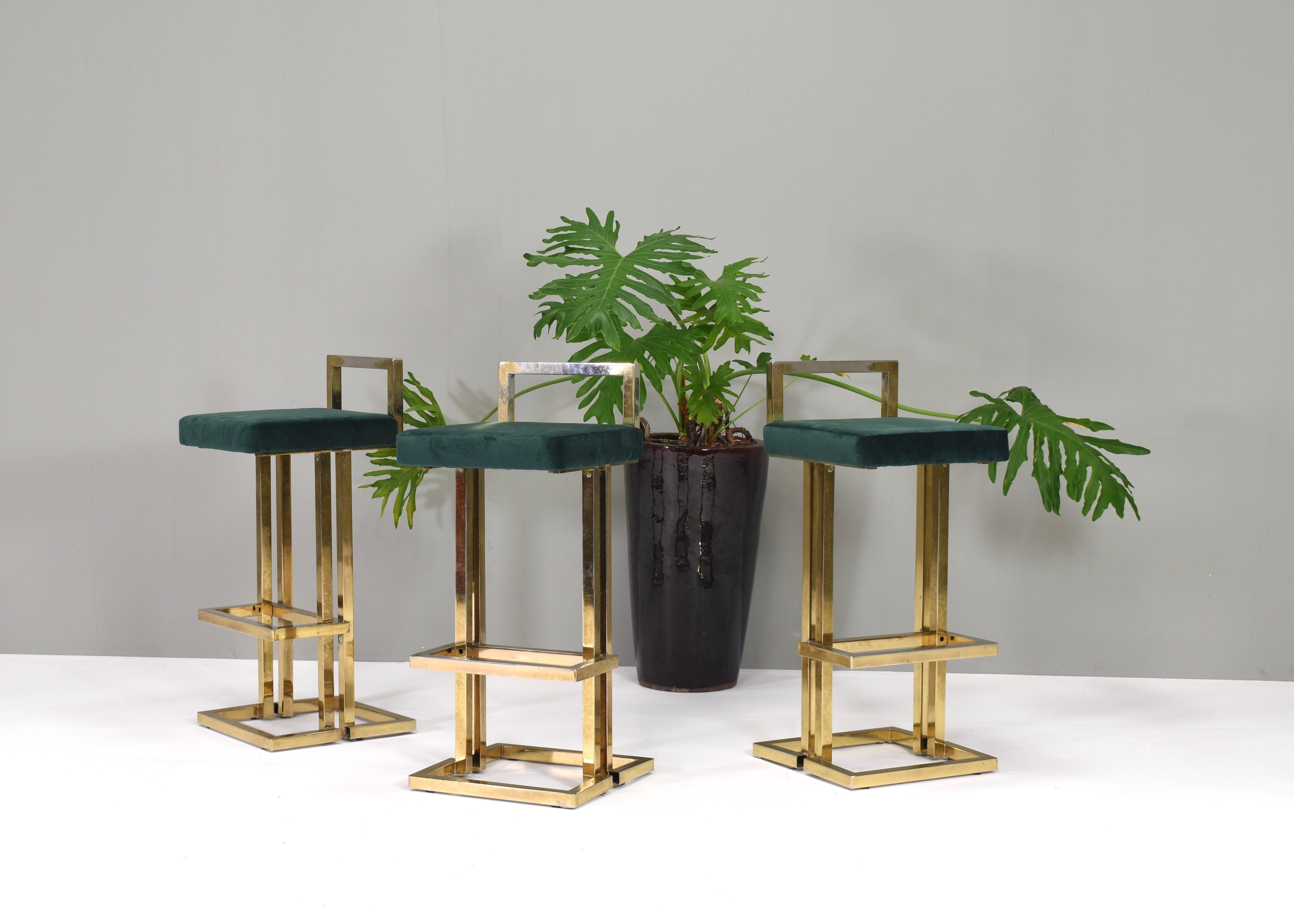 gold bar stools set of 3
