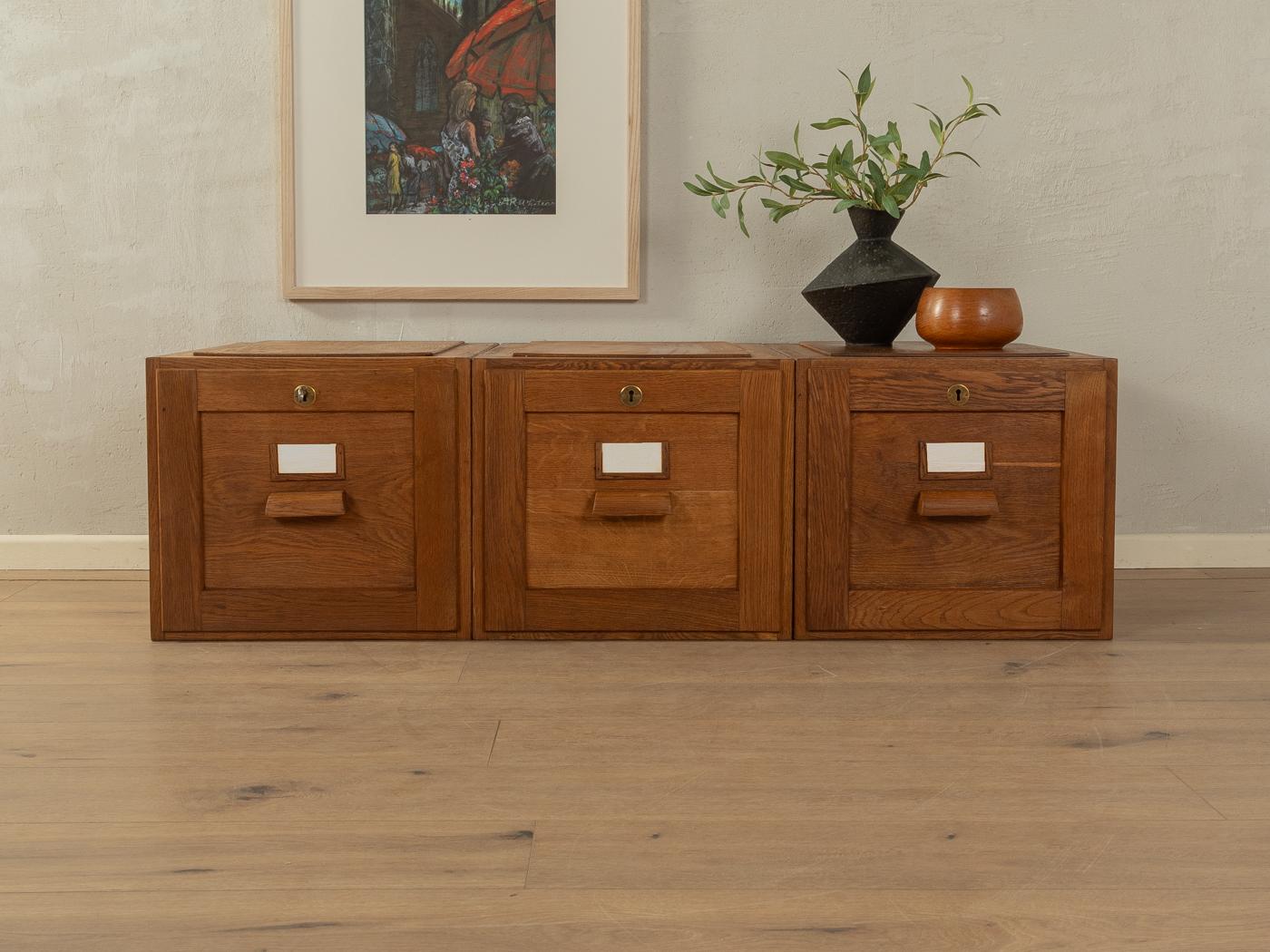 3x File Cabinets, 1920s In Good Condition For Sale In Neuss, NW