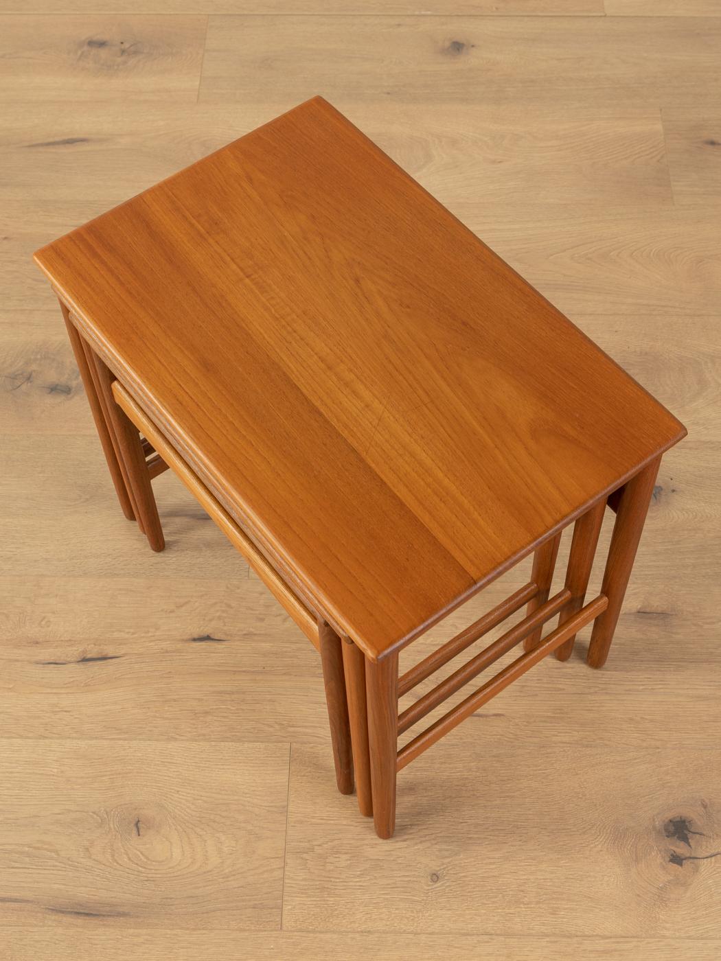 3x Hans J. Wegner Nesting Tables for Andreas Tuck, 1960s For Sale 1