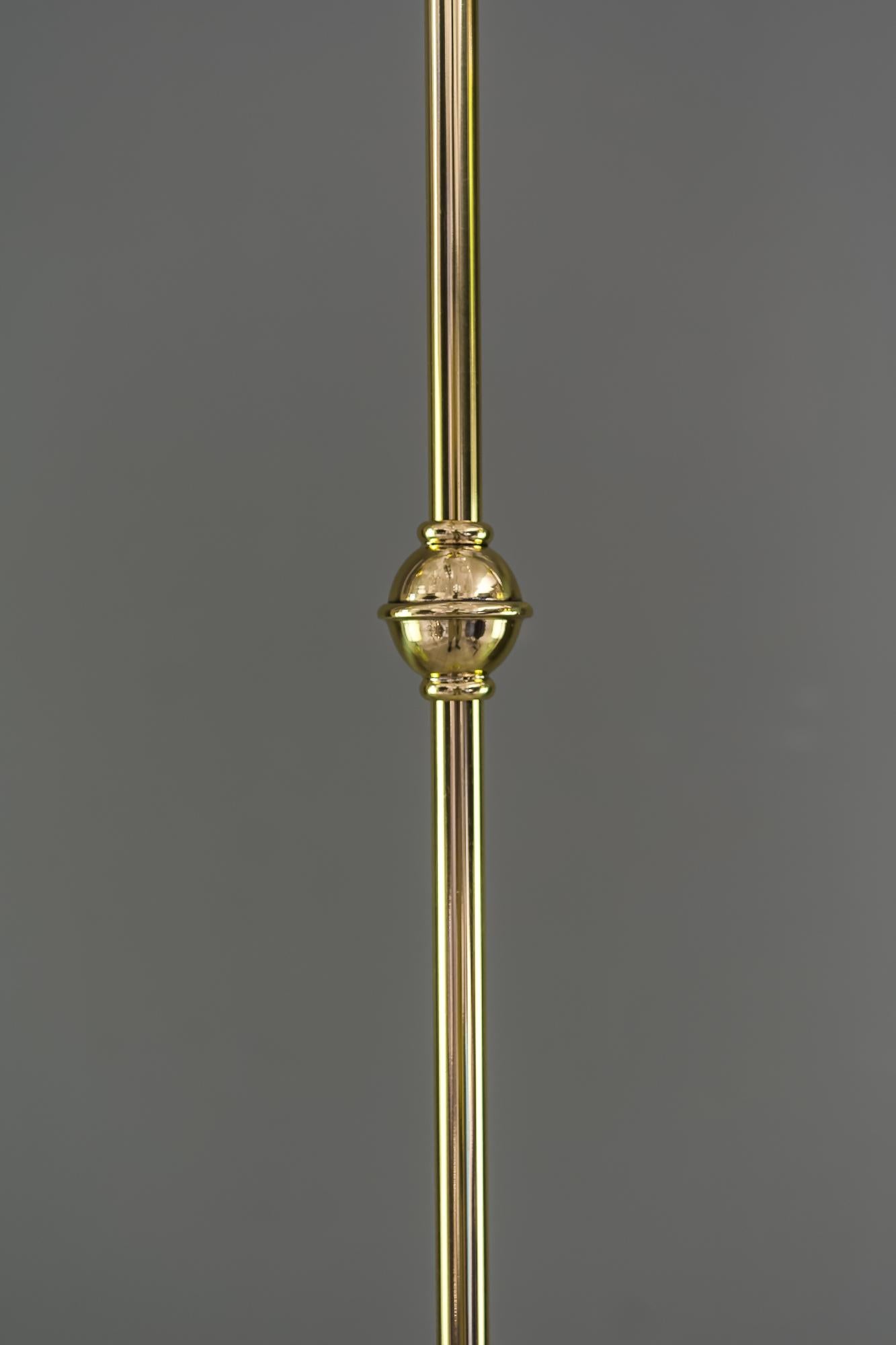 Lacquered 3x Jugendstil Pendant with Original Opaline Glass Shades, Vienna, Around 1910s