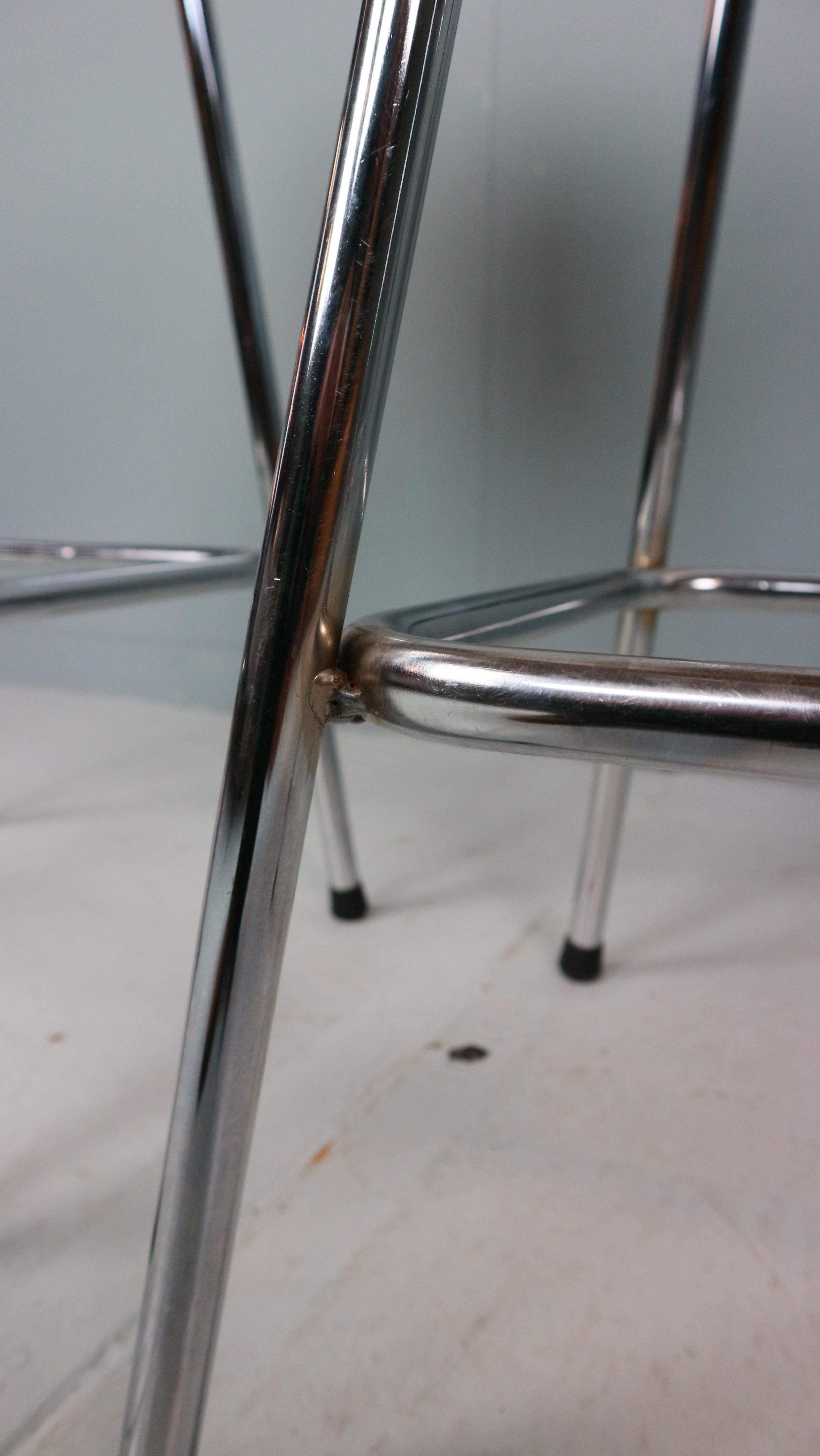 3x Leather Bar Stool for Les Arc Ski Resort, Selected by Charlotte Perriand 4