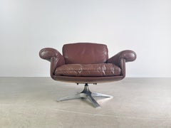 3x Original Midcentury Sessel de Sede DS 31 Leder braun Design 2