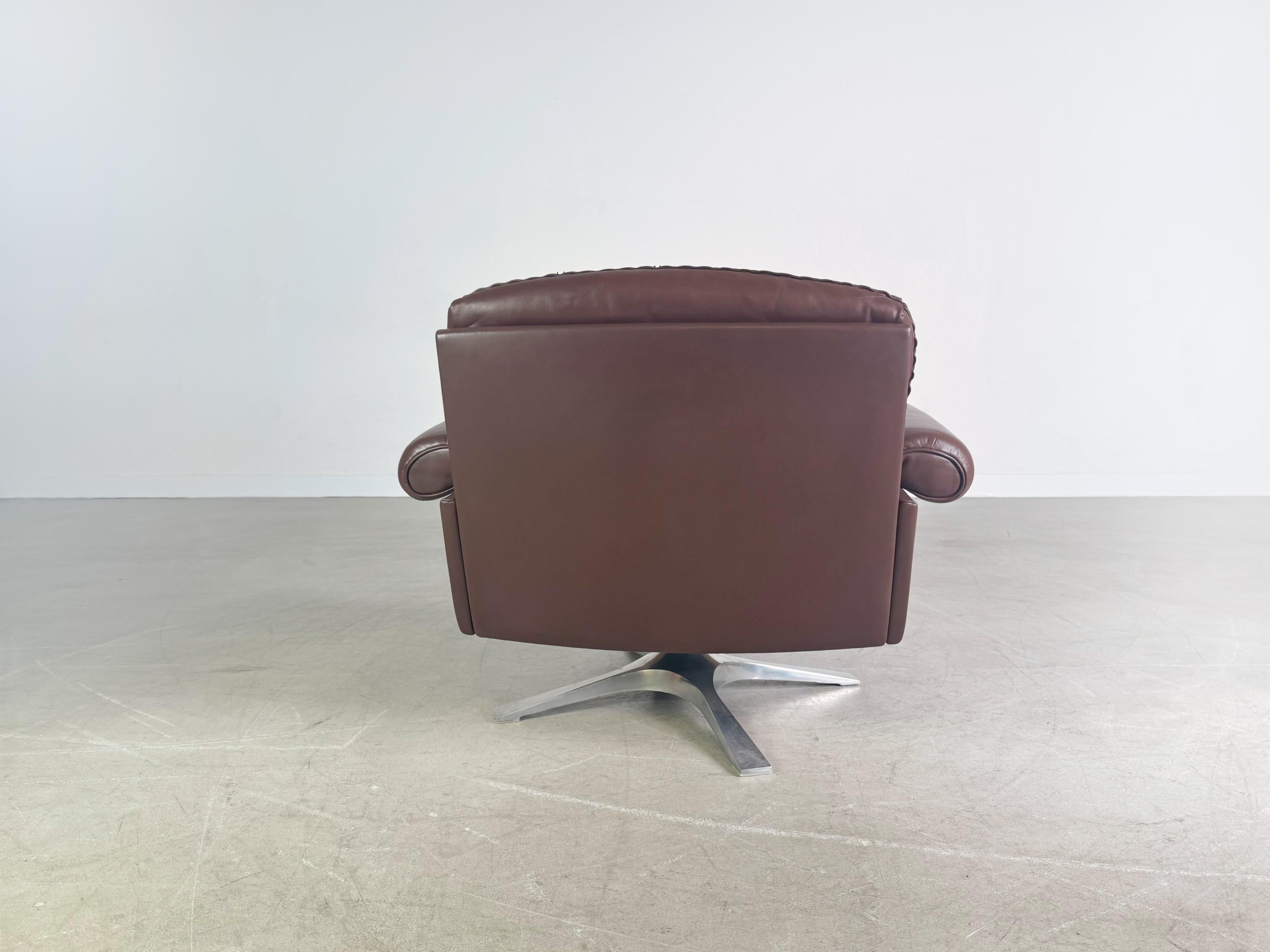 3x Original Midcentury Sessel de Sede DS 31 Leder braun Design 2 im Zustand „Gut“ im Angebot in Berlin, DE