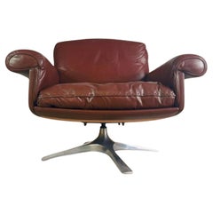 3x Original Midcentury Sessel de Sede DS 31 Leder braun Design 2