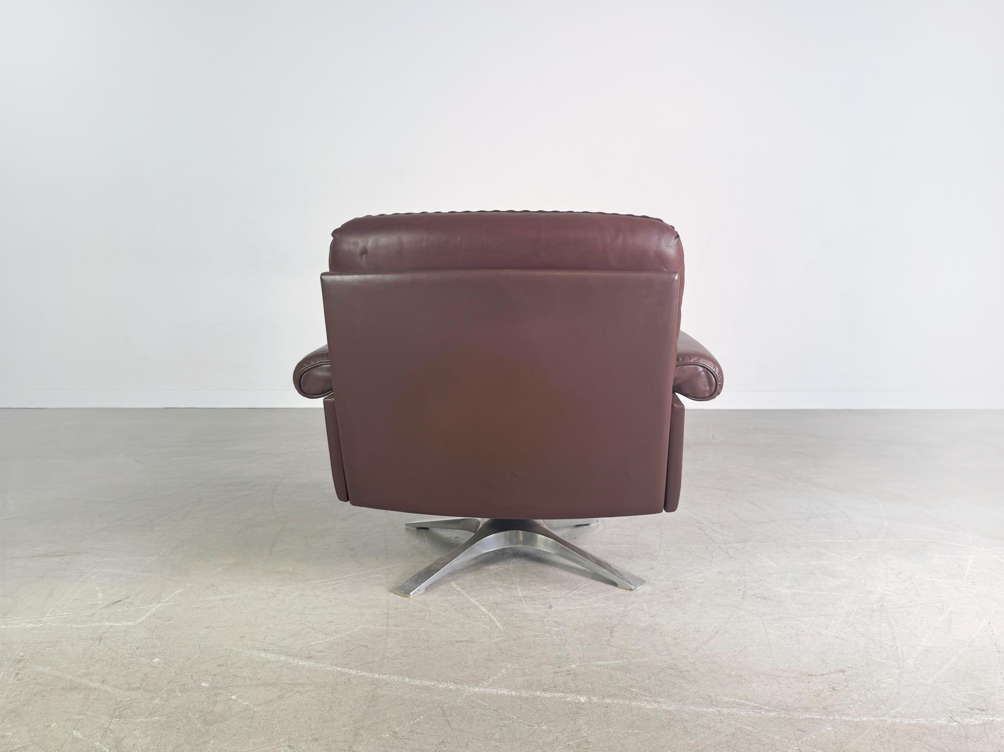 3x Original Midcentury Sessel de Sede DS 31 Leder braun Design 3 im Zustand „Gut“ im Angebot in Berlin, DE