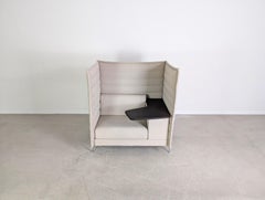 3x Original Vitra Alcove Highback Sessel grau beige Bürosofa