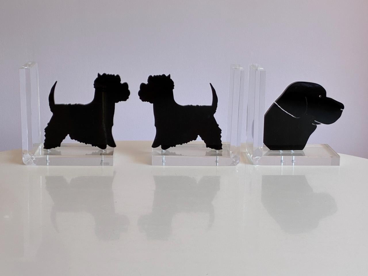 3x Fermalibri scultorei di Spisani Italia Cani Terrier Labrador in vendita 1