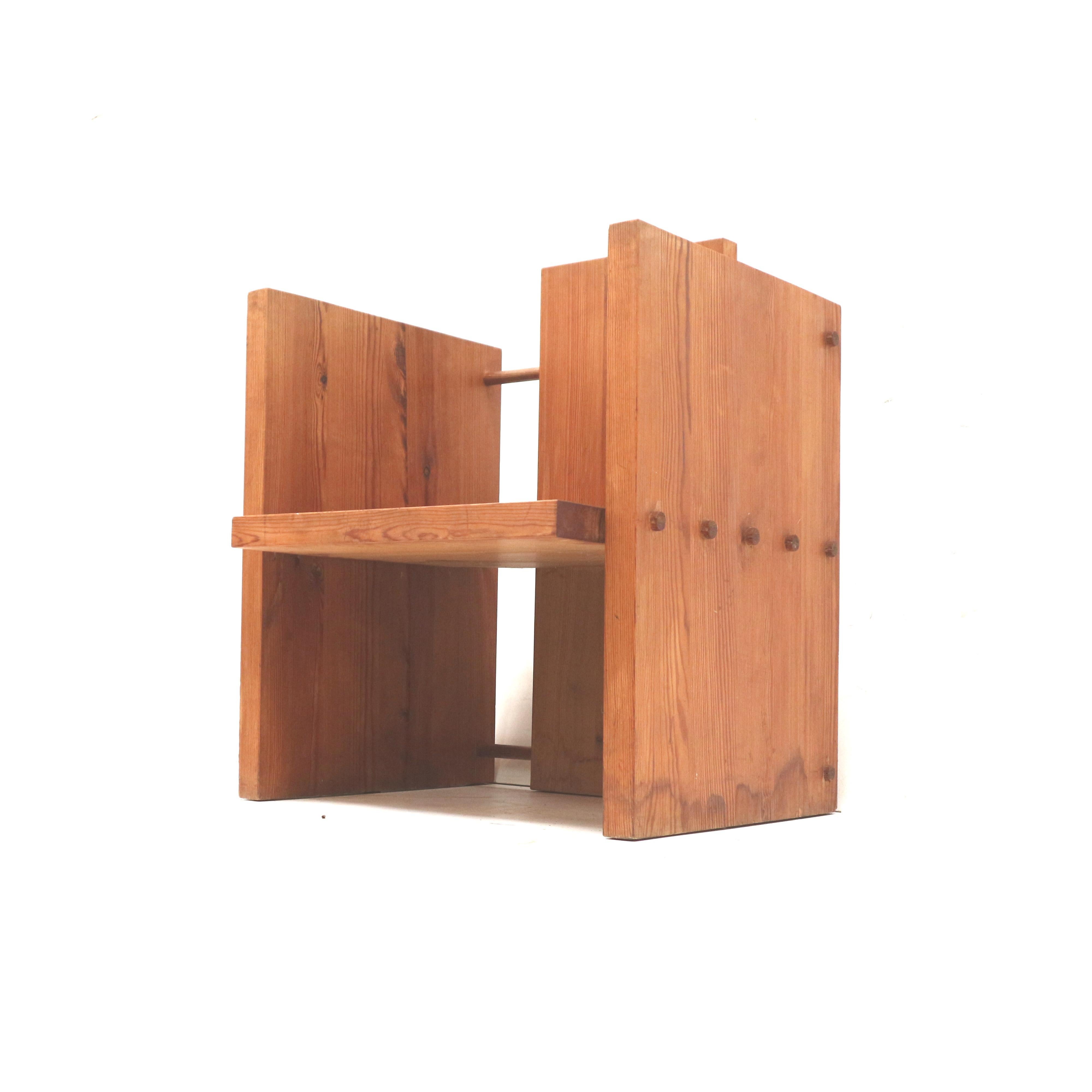 3x fauteuil moderniste brutaliste très rare conçu par l'architecte Fritz Zeiger en vente 5