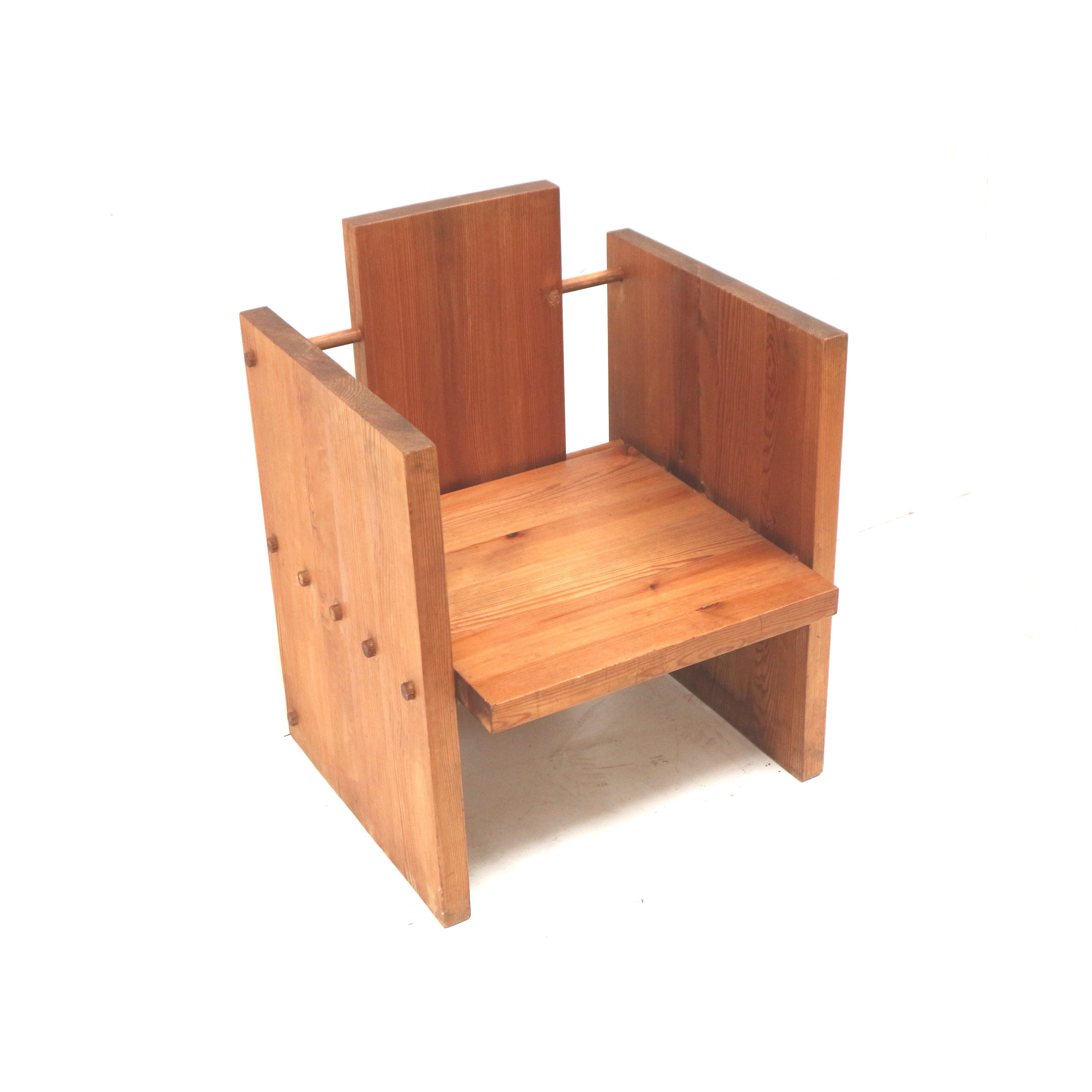 3x fauteuil moderniste brutaliste très rare conçu par l'architecte Fritz Zeiger en vente 6
